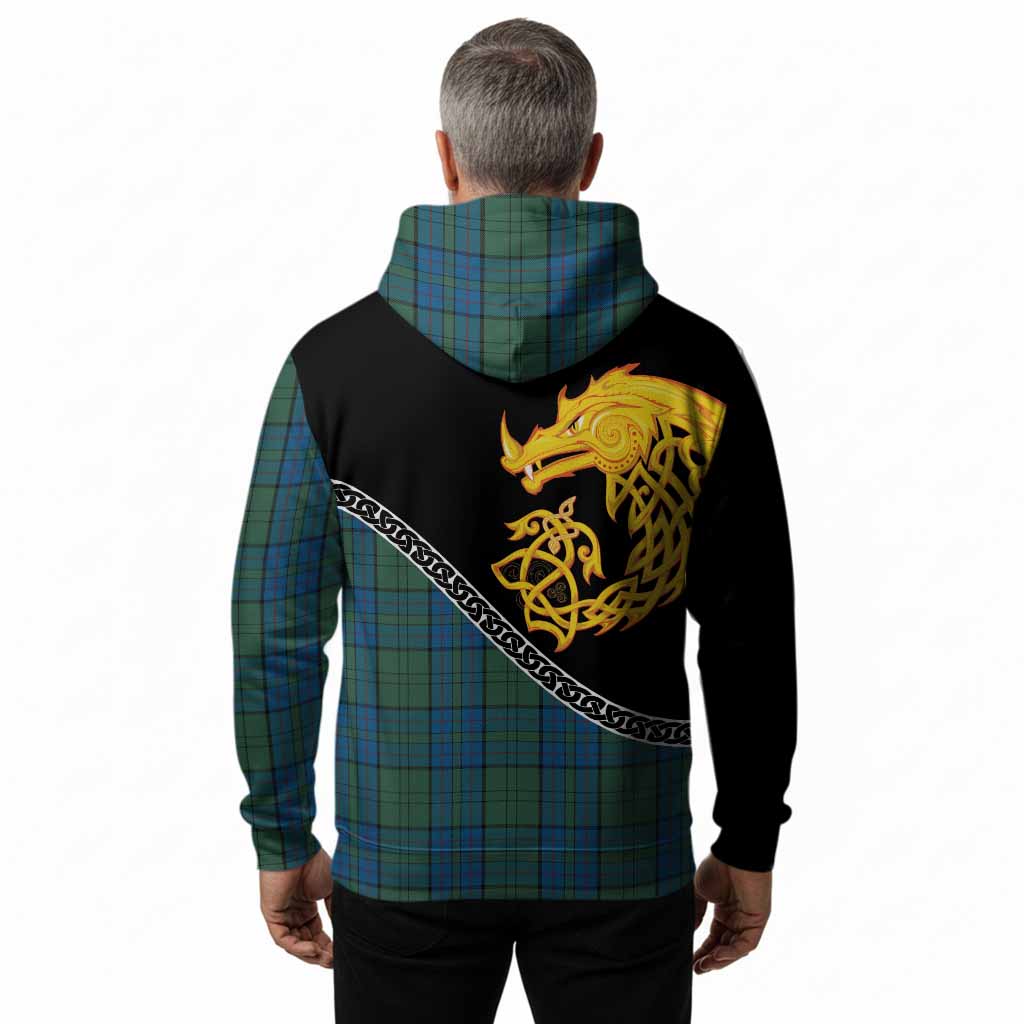 Lockhart Tartan Crest Hoodie Legendary Dragon Knot Half Style