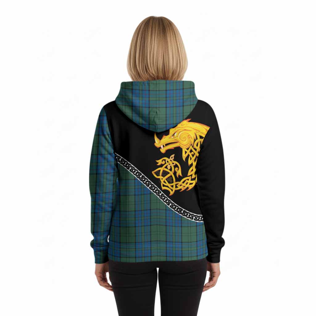 Lockhart Tartan Crest Hoodie Legendary Dragon Knot Half Style