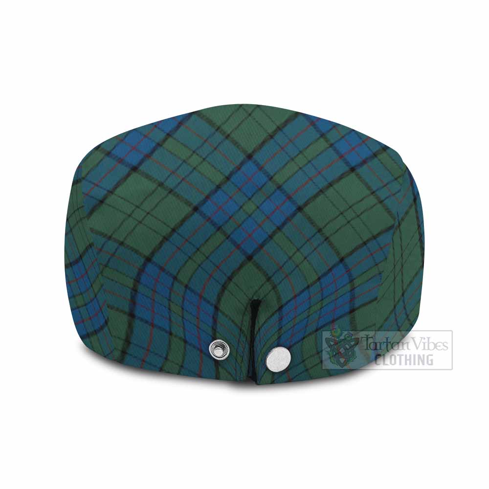 Lockhart Tartan Flat Cap, Jeff Cap Cross Style with Family Crest - Tartan Vibes Clothing