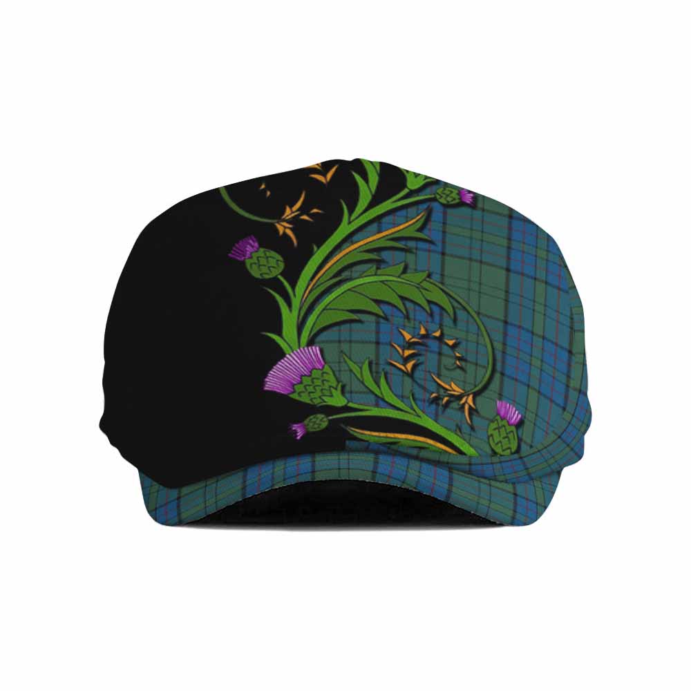 Lockhart Tartan Flat Cap, Jeff Cap Scottish Thistle Pride Heritage Art Flat Cap - Tartan Vibes Clothing