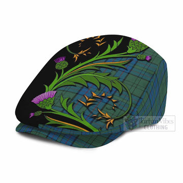 Lockhart Tartan Flat Cap, Jeff Cap Scottish Thistle Pride Heritage Art