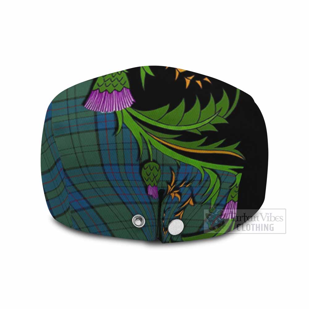 Lockhart Tartan Flat Cap, Jeff Cap Scottish Thistle Pride Heritage Art - Tartan Vibes Clothing