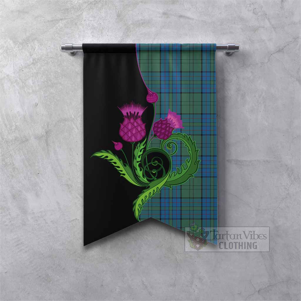 Lockhart Tartan Gonfalon Traditional Scottish Thistle Fishtail - Tartan Vibes Clothing