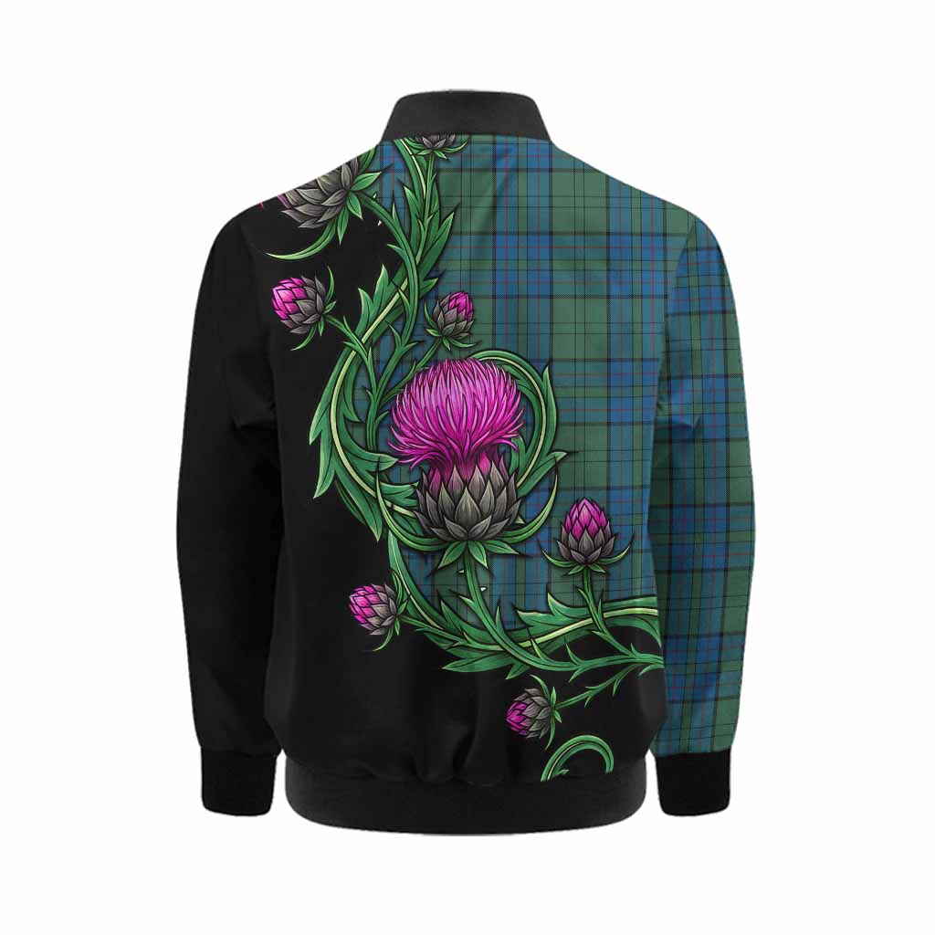 Lockhart Tartan Kid Bomber Jacket Resilient Scottish Thistle Kid - Tartan Vibes Clothing