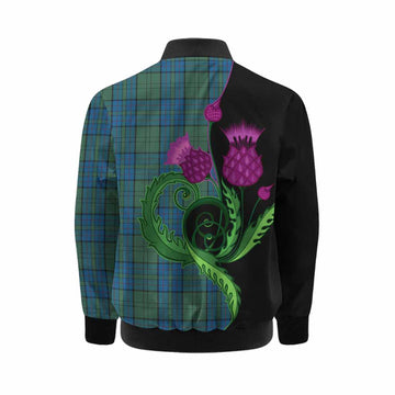 Lockhart Tartan Kid Bomber Jacket Traditional Scottish Thistle