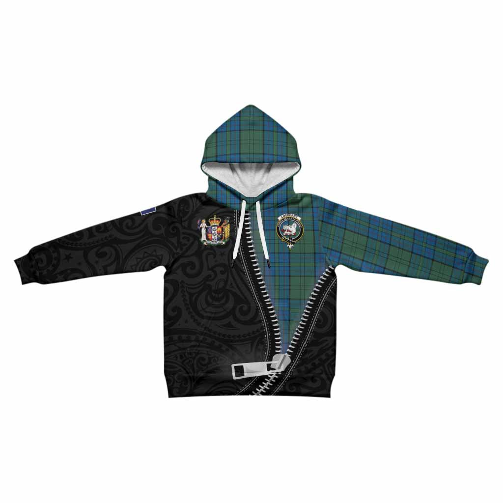 Lockhart Tartan Kid Hoodie New Zealand Pattern Unique Zipper Stylized