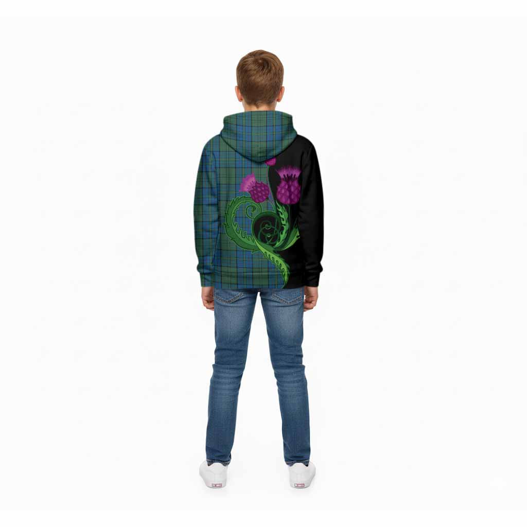 Lockhart Tartan Kid Hoodie Traditional Scottish Thistle
