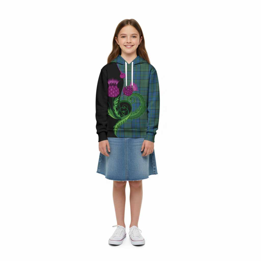 Lockhart Tartan Kid Hoodie Traditional Scottish Thistle