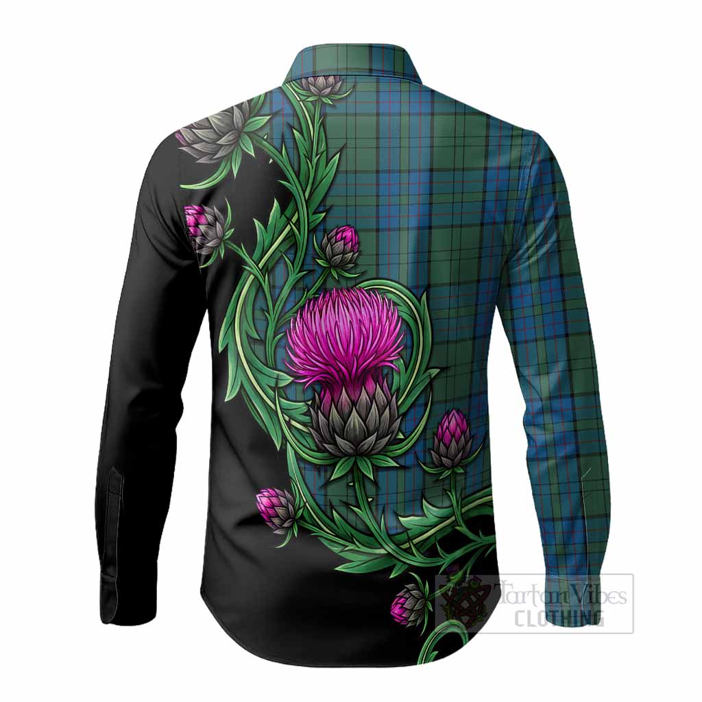 Lockhart Tartan Long Sleeve Button Shirts Resilient Scottish Thistle