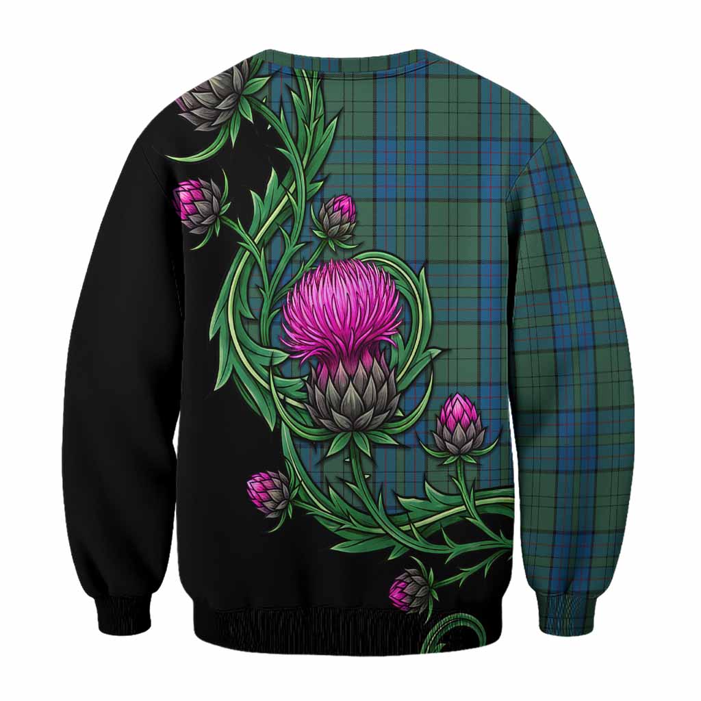 Lockhart Tartan Sweatshirt Resilient Scottish Thistle - Tartan Vibes Clothing