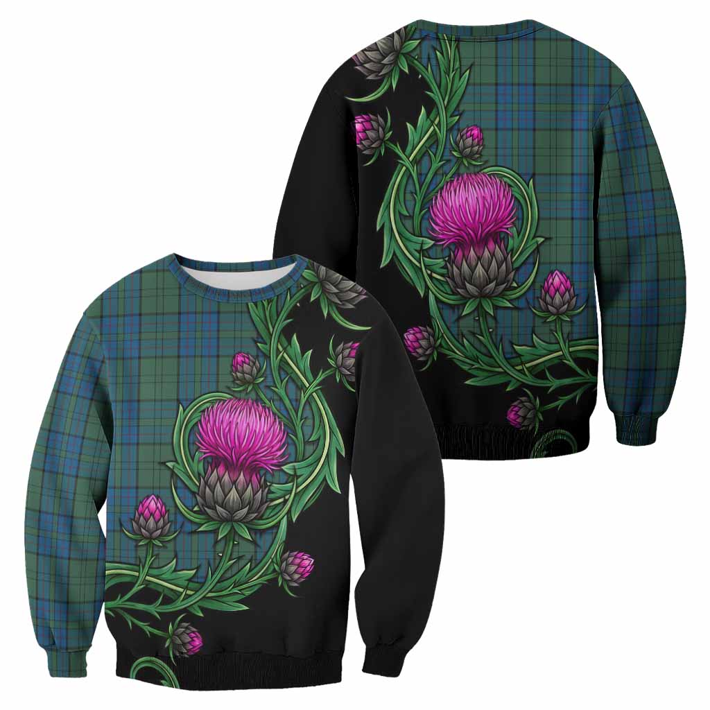 Lockhart Tartan Sweatshirt Resilient Scottish Thistle - Tartan Vibes Clothing