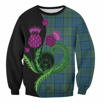 Lockhart Tartan Sweatshirt Traditional Scottish Thistle