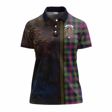 Logan Tartan Family Crest Women's Polo Shirt Alba Gu Brath Be Brave Lion Ancient Style