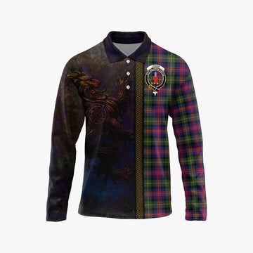 Logan Tartan Family Crest Long Sleeve Polo Shirt Alba Gu Brath Be Brave Lion Ancient Style
