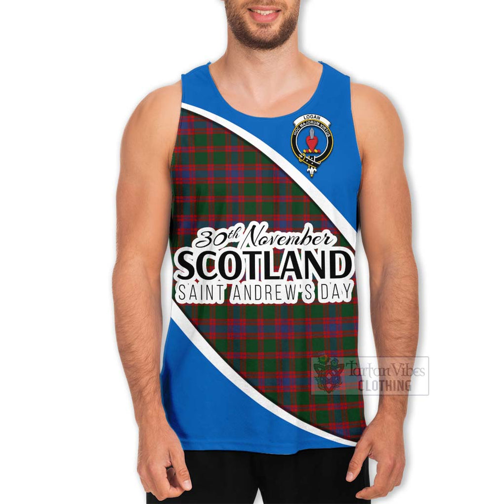 Tartan Vibes Clothing Logan Family Crest Tartan Men's Tank Top Celebrate Saint Andrew's Day in Style