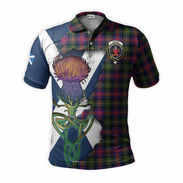 Logan Tartan Family Crest Polo Shirt Scottish Thistle Celtic Inspired