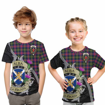 Logan Tartan Family Crest Kid T-Shirt Lion Rampant Royal Thistle Shield Celtic Inspired