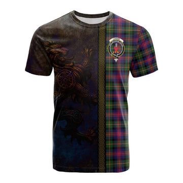 Logan Tartan Family Crest Cotton T-shirt Alba Gu Brath Be Brave Lion Ancient Style