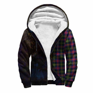 Logan Tartan Family Crest Sherpa Hoodie Alba Gu Brath Be Brave Lion Ancient Style