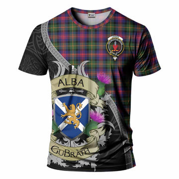 Tartan Vibes Clothing Logan Tartan Family Crest T-Shirt Lion Rampant Royal Thistle Shield Celtic Inspired