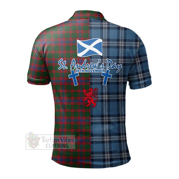 Tartan Vibes Clothing Logan Tartan Polo Shirt Happy St. Andrew's Day Half Tartan Style