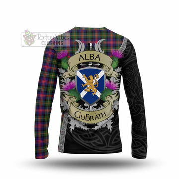 Tartan Vibes Clothing Logan Tartan Family Crest Long Sleeve T-Shirt Lion Rampant Royal Thistle Shield Celtic Inspired