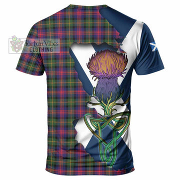 Tartan Vibes Clothing Logan Tartan Family Crest T-Shirt Scottish Thistle Celtic Inspired