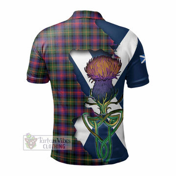 Logan Tartan Family Crest Polo Shirt Scottish Thistle Celtic Inspired