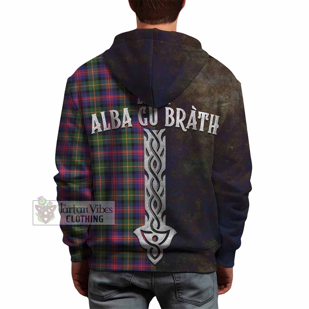 Tartan Vibes Clothing Logan Tartan Family Crest Hoodie Alba Gu Brath Be Brave Lion Ancient Style