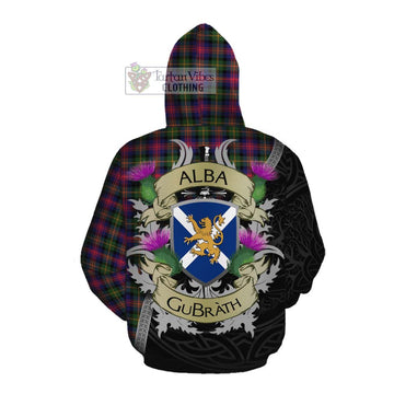 Tartan Vibes Clothing Logan Tartan Family Crest Cotton Hoodie Lion Rampant Royal Thistle Shield Celtic Inspired