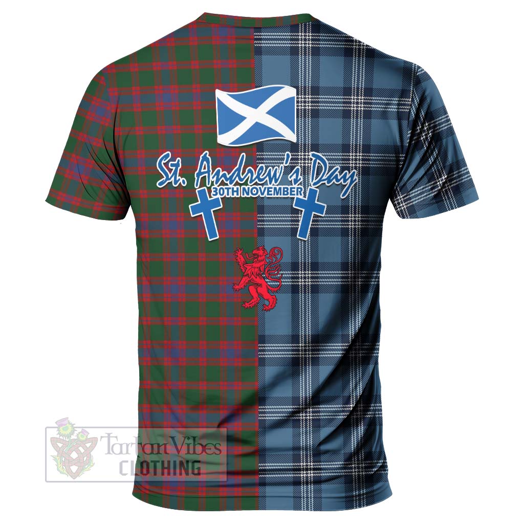 Tartan Vibes Clothing Logan Tartan T-Shirt Happy St. Andrew's Day Half Tartan Style