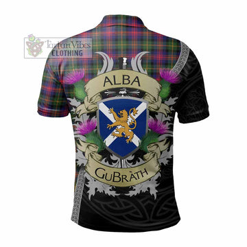 Logan Tartan Family Crest Polo Shirt Lion Rampant Royal Thistle Shield Celtic Inspired