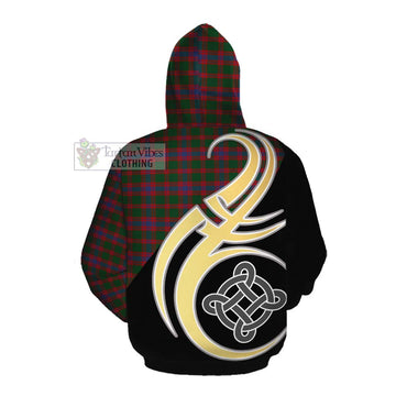 Logan Tartan Cotton Hoodie with Family Crest and Celtic Symbol Style