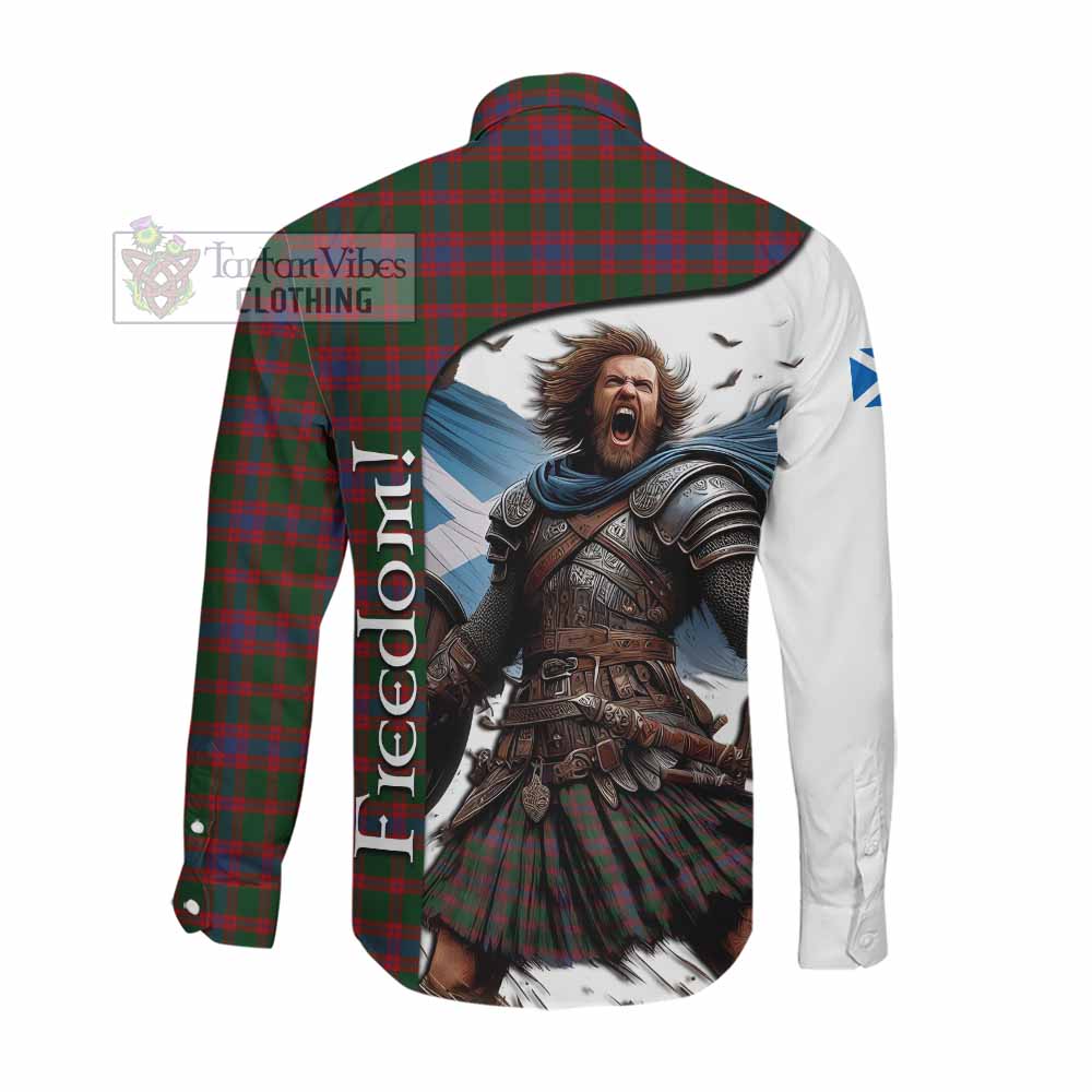 Logan Crest Tartan Long Sleeve Button Shirt Inspired by the Freedom of Scottish Warrior Men's Shirt - Tartan Vibes Clothing