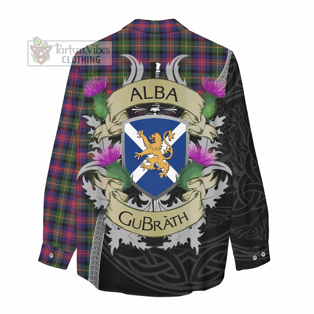 Tartan Vibes Clothing Logan Tartan Family Crest Women's Casual Shirt Lion Rampant Royal Thistle Shield Celtic Inspired