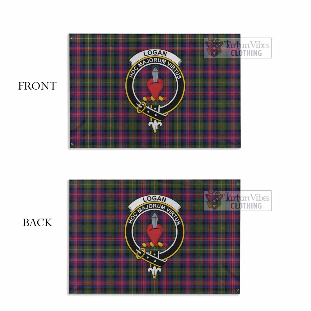 Tartan Vibes Clothing Logan Tartan House Flag with Family Crest
