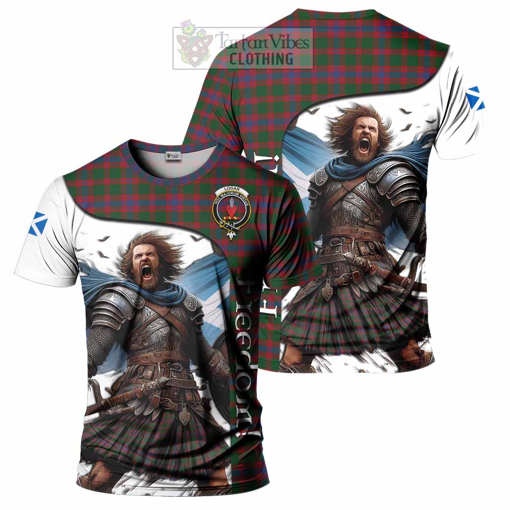 Logan Crest Tartan T-Shirt Inspired by the Freedom of Scottish Warrior