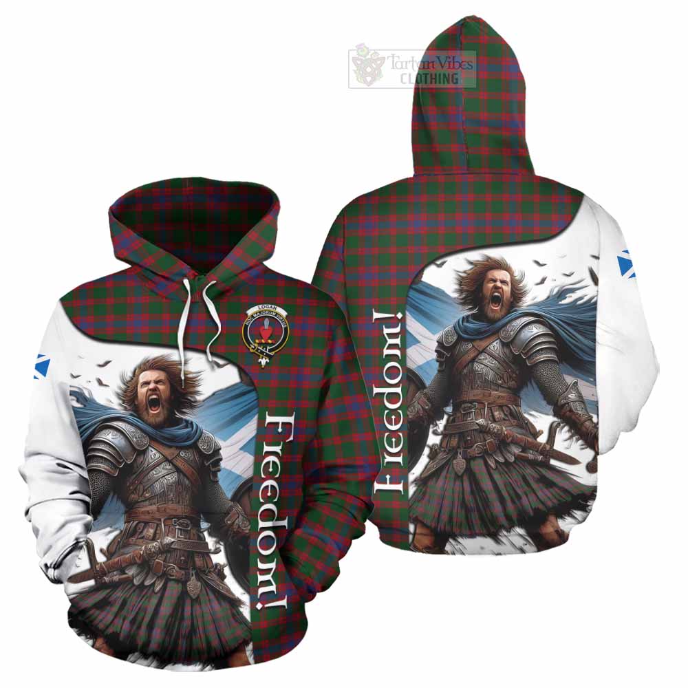 Tartan Vibes Clothing Logan Crest Tartan Hoodie Inspired by the Freedom of Scottish Warrior