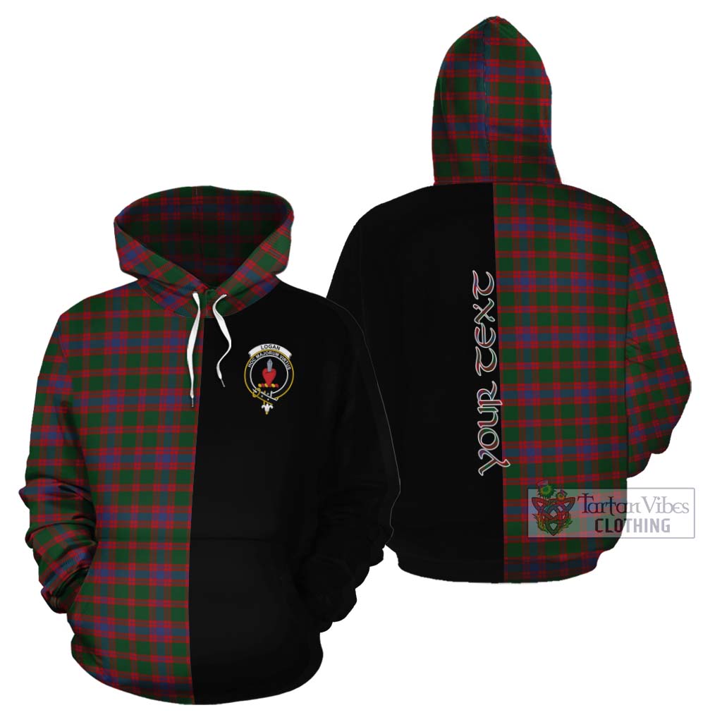 Tartan Vibes Clothing Logan Tartan Cotton Hoodie with Family Crest and Half Of Me Style