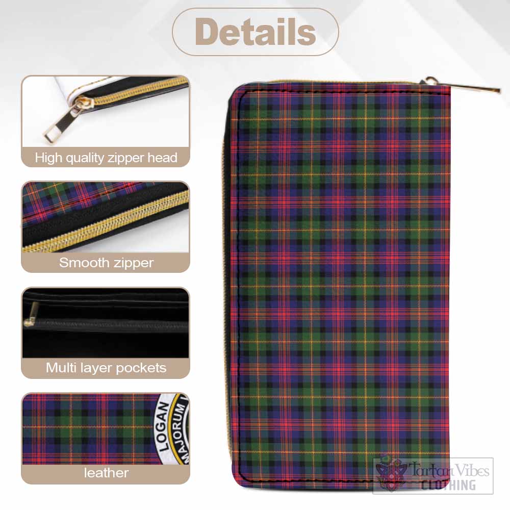 Tartan Vibes Clothing Logan Tartan Women's Leather Wallet with Family Crest