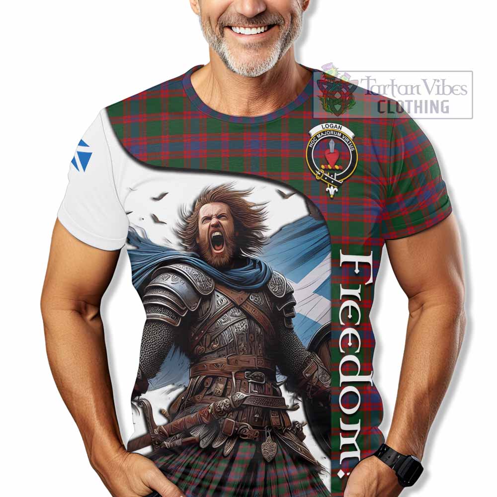 Logan Crest Tartan T-Shirt Inspired by the Freedom of Scottish Warrior