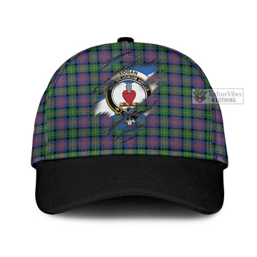 Logan Ancient Tartan Classic Cap with Family Crest In Me Style