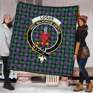 Logan Ancient Tartan Quilt with Family Crest