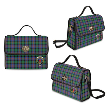 logan-ancient-tartan-leather-strap-waterproof-canvas-bag-with-family-crest