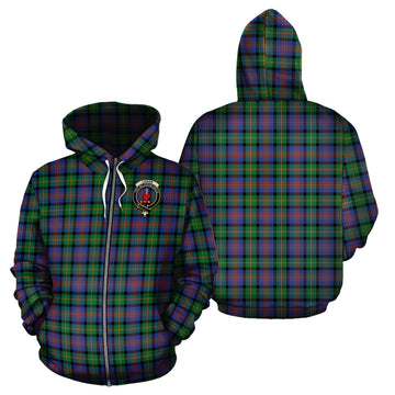 Logan Ancient Tartan Hoodie with Family Crest