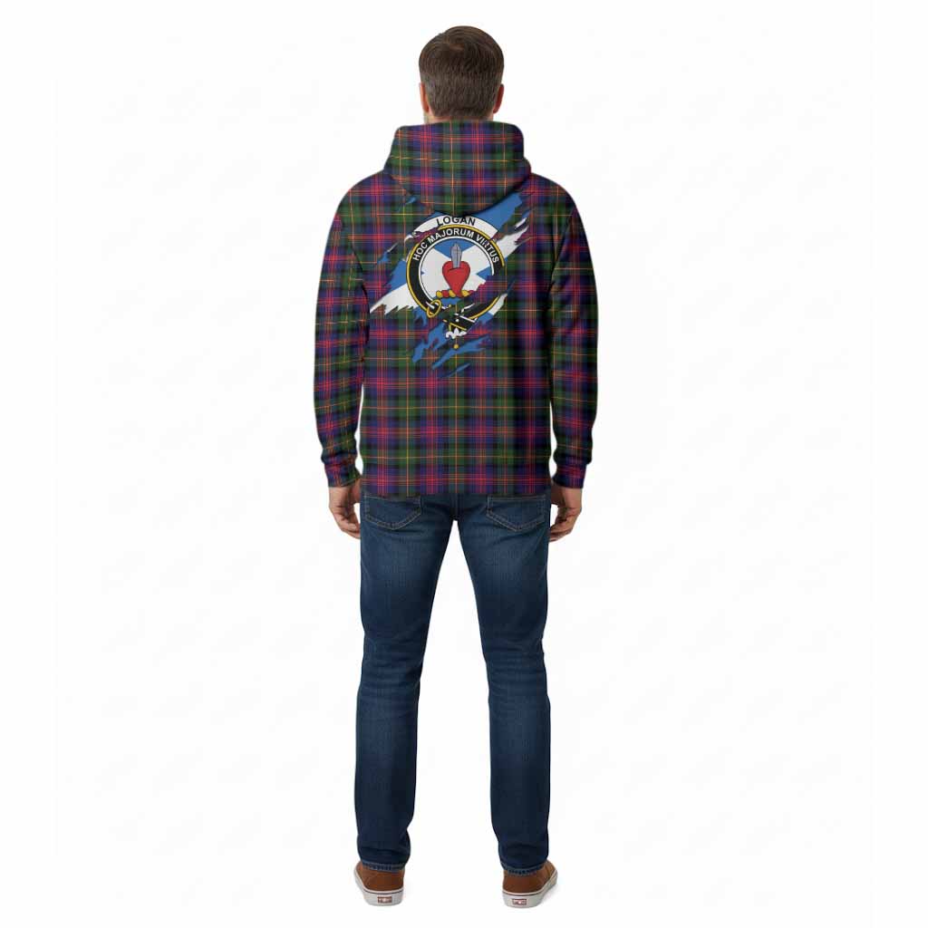 Logan Clan Crest In Me Tartan Cotton Hoodie Scotland Flag Style