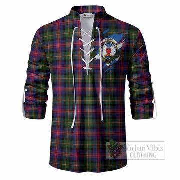 Logan Clan Crest In Me Tartan Ghillie Shirt Scotland Flag Style