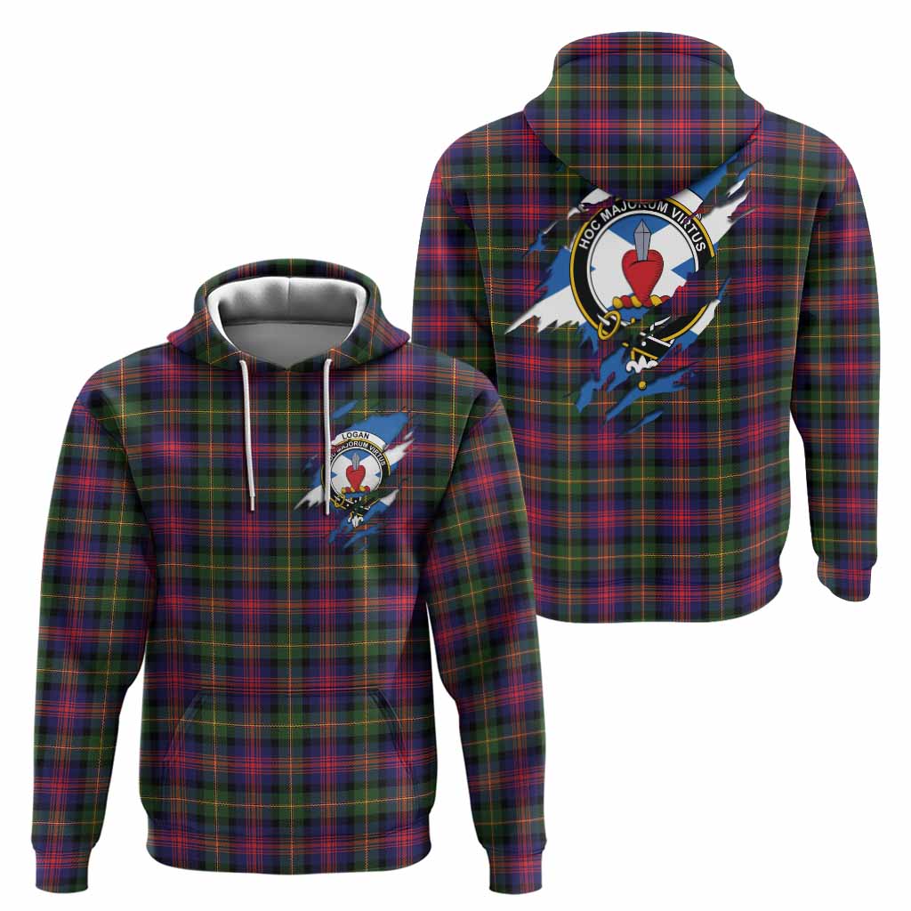Logan Clan Crest In Me Tartan Hoodie Scotland Flag Style
