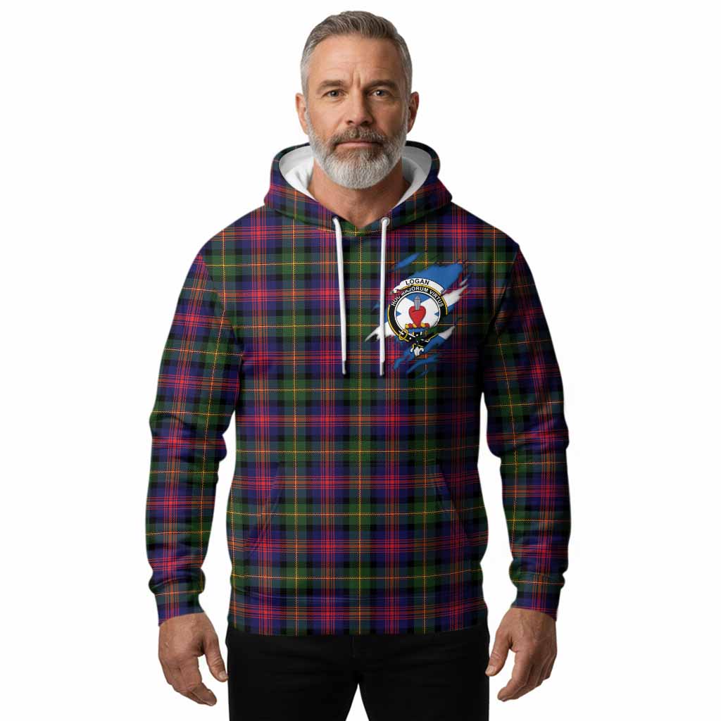 Logan Clan Crest In Me Tartan Hoodie Scotland Flag Style