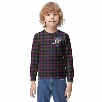 Logan Clan Crest In Me Tartan Kid Knitted Sweatshirt Scotland Flag Style